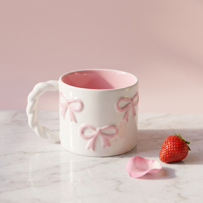 Blush Bow Latte Mug