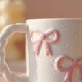 Blush Bow Latte Mug