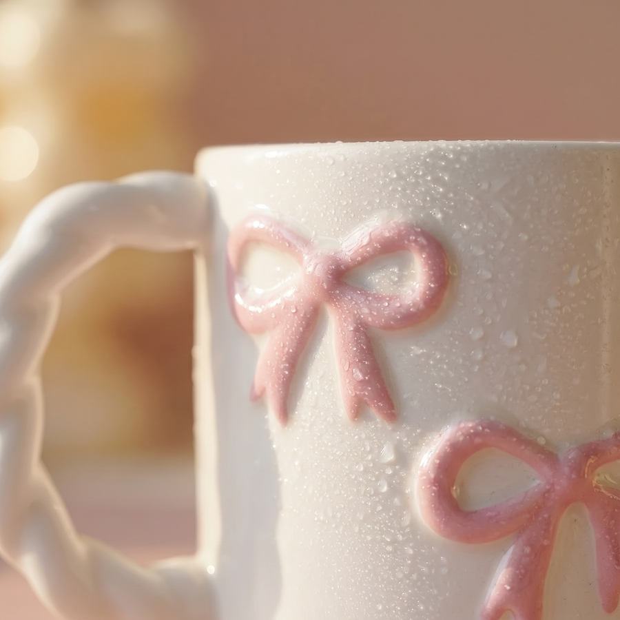 Blush Bow Latte Mug